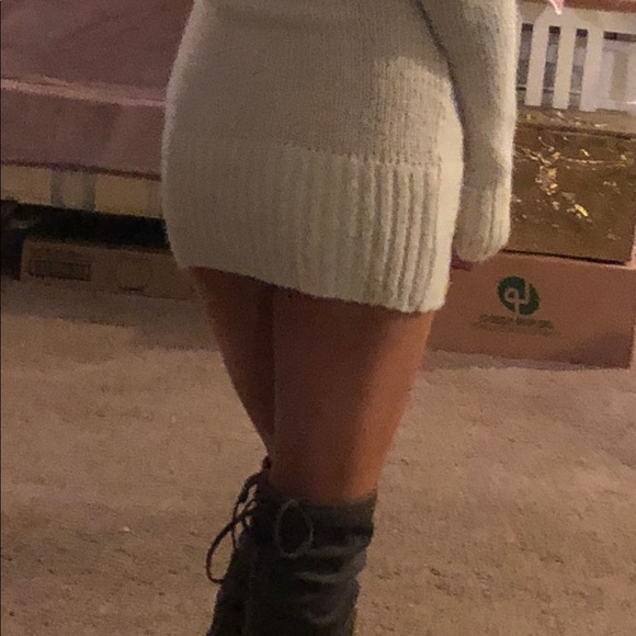 Ivory American Rag Sweater Dress, CowlNeck - Picture 3 of 8